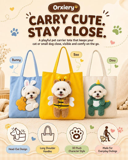 Orxiery Plush Pet Carrier Tote Bag lifestyle shot