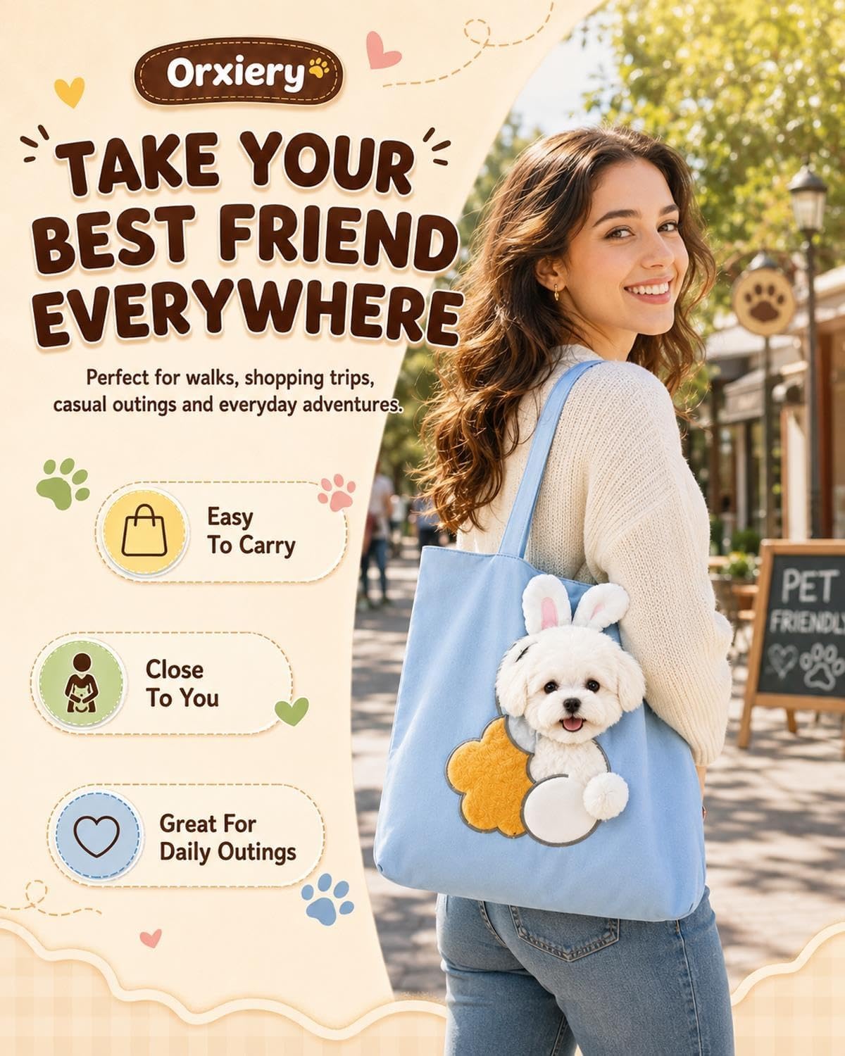 Take Your Best Friend Everywhere - daily outings with Orxiery pet tote