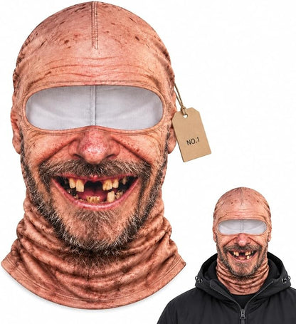 Funny Face Ski Mask Balaclava | Adult Winter Face Cover