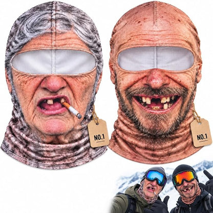 Funny Face Ski Mask Balaclava | Adult Winter Face Cover