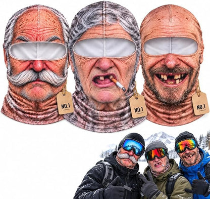 Funny Face Ski Mask Balaclava | Adult Winter Face Cover
