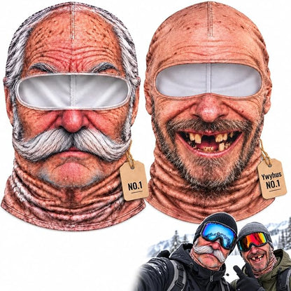 Funny Face Ski Mask Balaclava | Adult Winter Face Cover