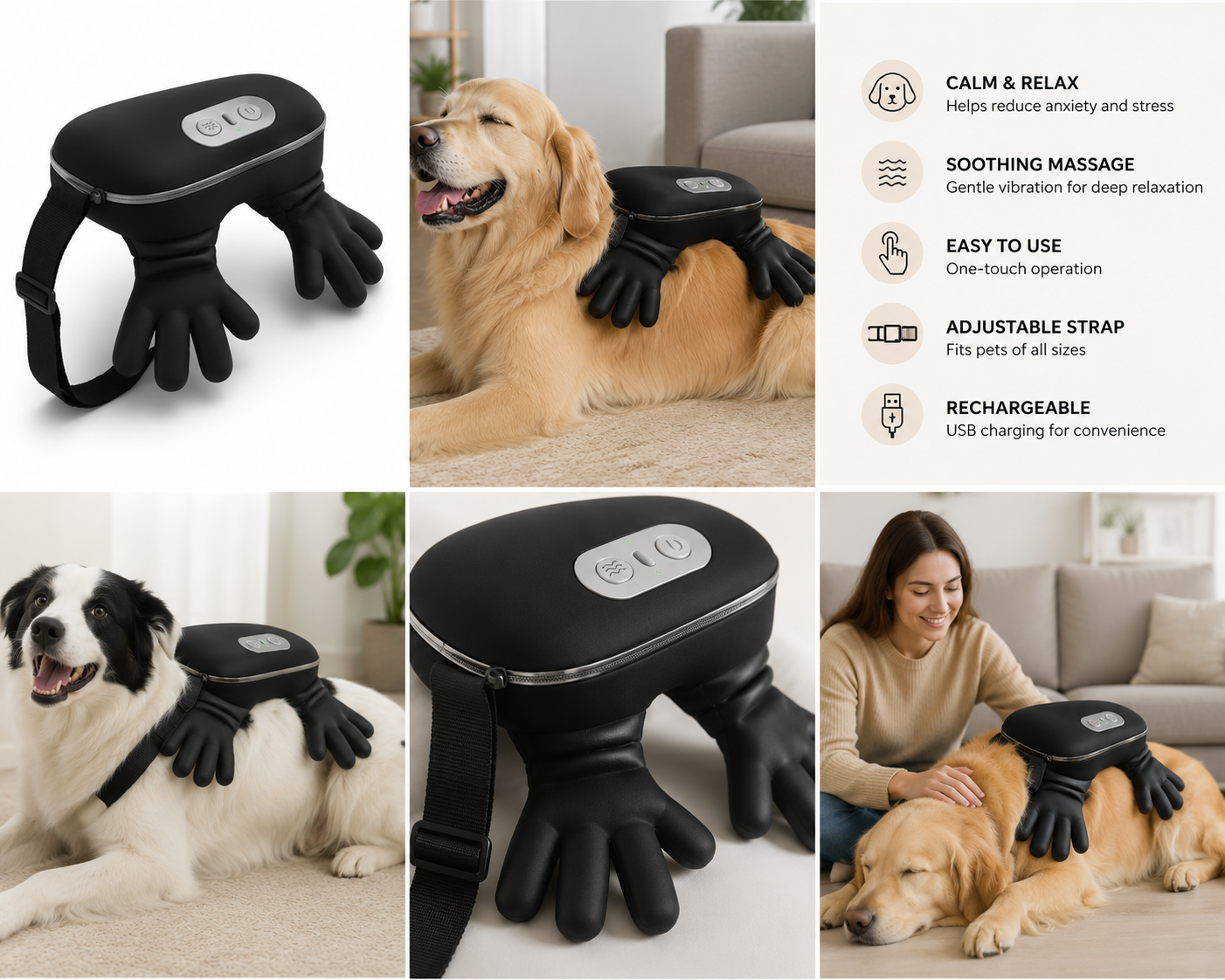 PawRelax Pro — Calming Pet Massager