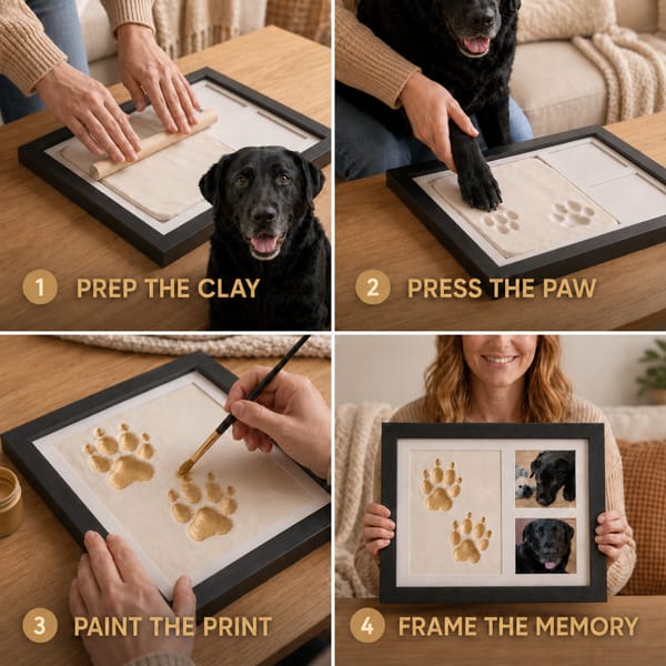 Dog Paw Print Kit – Clay Impression Frame