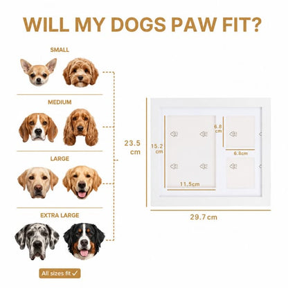 Dog Paw Print Kit – Clay Impression Frame