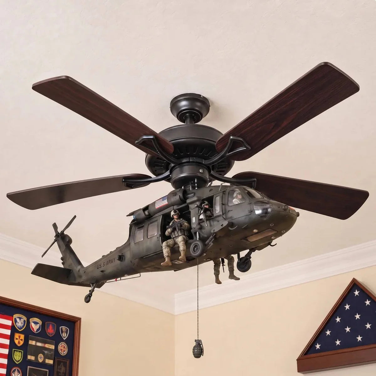 Military Helicopter Ceiling Fan